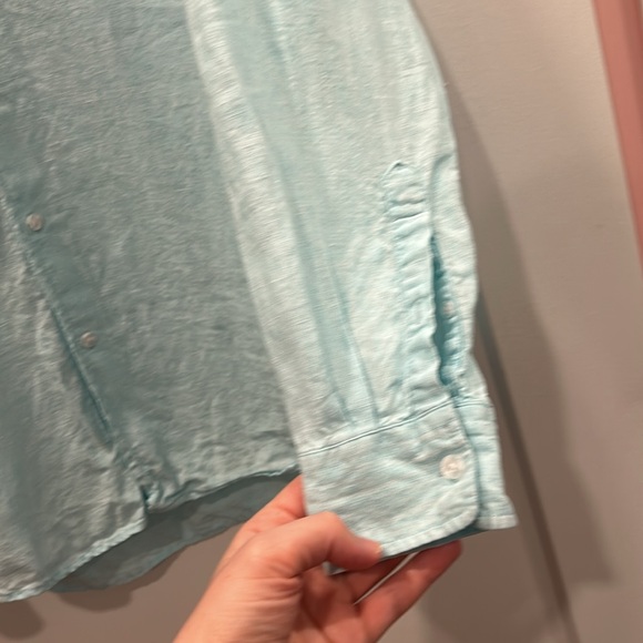 Linen Shirt (Men) in Blue - Picture 5 of 10